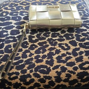Michael Kors Metallic Gold Wristlet